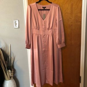Jcrew satin dusty rose dress